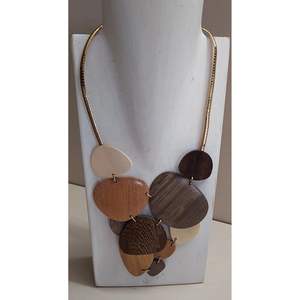 Handmade Natural Vintage Style Wooden Necklace Jewelry for Women Bamboo and Wood <b>Crafts</b> - Product Image 2