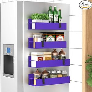 Set di 4 Organizzatori Magnetici Viola per Spezie, Soluzione Perfetta per Frigorifero e Forno - Product Image 3