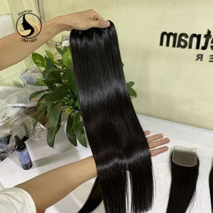 Extensiones de Cabello 100% humano brasileño liso con doble hueso, pelo muy Popular - Product Image 5