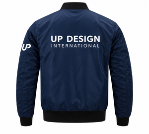 เสื้อแจ็คเก็ตบอมเบอร์สีน้ำเงิน MA-1 แบบสั่งทำพิเศษสำหรับผู้ชาย เสื้อแจ็คเก็ตนักบินน้ำหนักเบา เสื้อกันลม สตรีทแวร์ เสื้อแจ็คเก็ตลำลองสำหรับผู้ชาย - Product Image 2