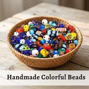 Cuentas de Vidrio Hechas a Mano con Técnica Lampwork, Formas Mixtas, Varios Tamaños 8mm-20mm |   Caja de Cuentas Sueltas Multicolores de 8 Pulgadas para Hacer Joyería DIY - Product Image 3