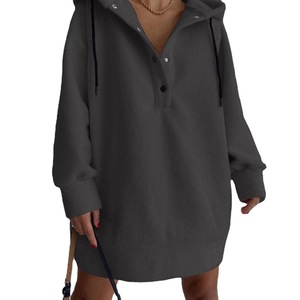 Sudaderas Extra Grandes para Mujer con Capucha Grande, Personalizables, de Corte Bajo, Hombros Caídos, Ropa Tejida Larga para Invierno - Product Image 4