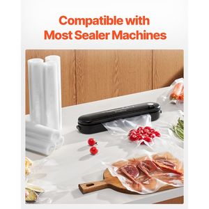 Sacs de conservation sous vide personnalisables, 3 rouleaux, 11 po x 20 pi et 8 po x 20 pi, sans BPA, qualité alimentaire, sacs de congélation pour repas - Product Image 6