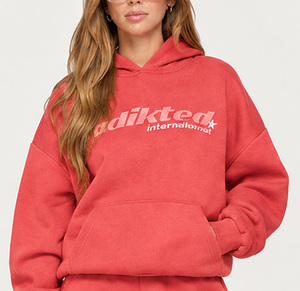 OEM Custom Women Hoodie <b>Shorts</b> Set Polyester Cotton Casual Screen Printing Personalized Print <b>Lounge</b> Outfit Matching Two Piece - Product Image 3
