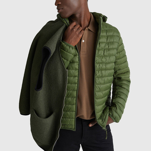 Blouson matelassé d'hiver surdimensionné pour homme, avec capuche, en duvet brillant, style européen et américain, vêtement d'extérieur chaud - Product Image 5