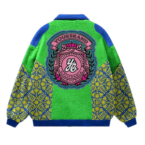 Chaqueta de Béisbol Vintage para Hombre de Alta Calidad con Logotipo Personalizado, Decoración de Botones y Bordado Chenille – Chaqueta Teñida para Invierno - Product Image 4