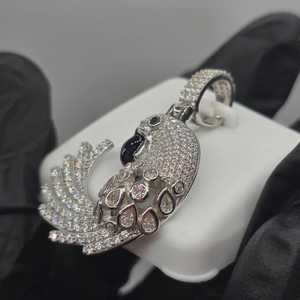 Bird Lovers Parrot Cartoon Moissanite Pendant 925 <b>Silver</b> For Party Gift Fine Jewelry Pendants & <b>Charms</b> - Product Image 3