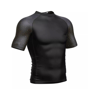 Camiseta de compresión de manga corta para hombre, Rashguard de BJJ al por mayor, Rashguard sublimado para gimnasio, entrenamiento, fitness, MMA, Grappling - Product Image 1
