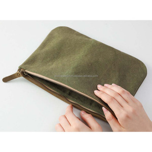 Pochette de maquillage en toile de coton durable, écologique, petite capacité, sac de toilette provenant d'un fournisseur indien - Product Image 6