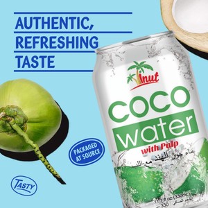 Pulpe d'eau de noix de coco OEM ODM marque privée fabricant de boissons Formulation personnalisée Vietnam usine 330ml Alu peut 24 par carton - Product Image 4