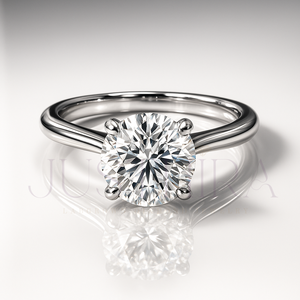 Most Selling Minimalist Round Cut Prong Settings Diamond <b>Ring</b> for Everyday Wear Office Use and Elegant Styling Available In Sale - Product Image 2