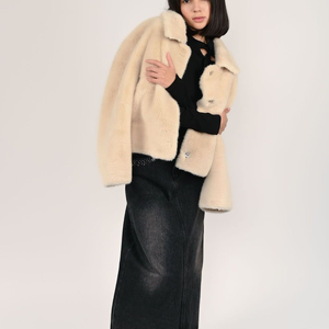 Women Sherpa fleece Faux Fur Wool Coat Breathable Warm Plush Casual hooded zipper collar <b>Jacket</b> snow wear comfy button closure - Product Image 3