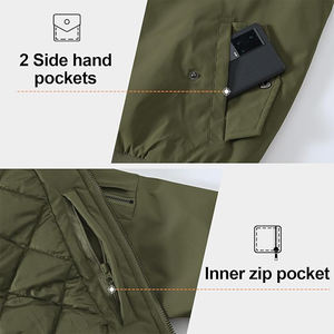 Blouson Bomber en Toile pour Homme, Design Personnalisé, Mode Hiver, Doublure de Qualité Supérieure, Chaud, Matelassé, Imperméable, Respirant, Poches Fonctionnelles - Product Image 5