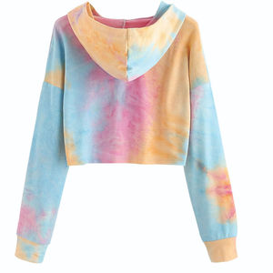 Sudadera con Capucha Corta de Felpa 100% Algodón para Mujer, Estilo Deportivo, Otoño-Invierno - Product Image 2