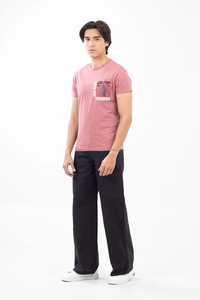 Camiseta de Verano Rosa para Hombre, Modelo 2026, OEM, Superventas, Corte Regular, Cómoda, Impresión Digital, Ecológica, Transpirable, 100% Algodón - Product Image 3