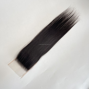 Venta al por mayor recto HD Cierre de encaje crudo vietnamita Remy extensiones de cabello parte libre cutícula alineada pieza - Product Image 4