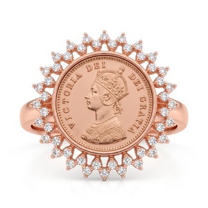 Anillo de Compromiso de Diamante Cultivado en Laboratorio con Corte Marquesa Chapado en Oro Platino para Mujer, con Piedras Laterales Pavé, Estilo Moderno, Certificado por Terceros - Product Image 2