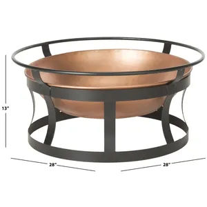 Decorative Handmade Metal Fire Pit With Contemporary Design For Backyard Heating And Resort LandscapingLarge Stainless Steel - Product Image 1
