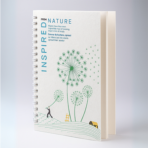 Bloc de Notas Ecológico B6 de Papel Plantable con Semillas, Cuaderno Sostenible con Encuadernación Wire-O, Reciclado, 72 Páginas, 80 GSM, Regalos Corporativos para Oficina - Product Image 5