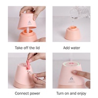 Humidificateur d'air Iceberg 3 en 1, 230 ml, diffuseur d'arômes ultrasonique USB, lumière LED avec 7 couleurs, lumière ambiante pour voiture et hôtel
