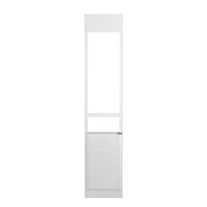 Porta per Cani in Stile Francese con Telaio in Alluminio per Porte Scorrevoli in Vetro, Altezza Regolabile da 75 7/8" a 80 11/16", Vetro Temperato - Product Image 6