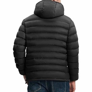 Veste matelassée pour homme de haute qualité, logo personnalisé, streetwear d'hiver, col montant, respirante, en nylon et coton - Product Image 3
