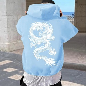 Sudaderas con Capucha para Hombre al por Mayor, Mezcla de Algodón, Estilo Casual, Fabricación OEM a Granel, Unisex, Azul Claro - Product Image 4