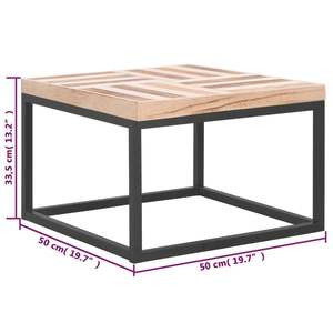 Tavolino da caffè in legno chiaro e nero - Product Image 5