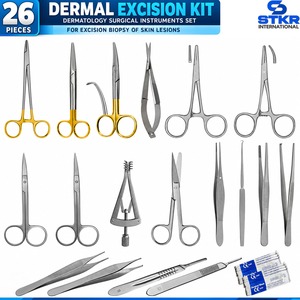 Kit de Excisión Dérmica, Juego de Instrumentos Quirúrgicos de Dermatología para Excisión y Biopsia de Lesiones Cutáneas - Product Image 1