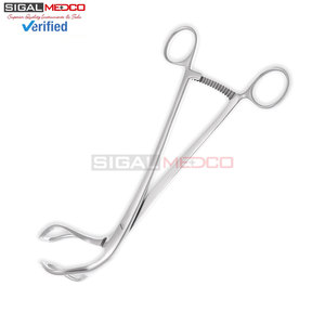 Pinzas de sujeción ósea manuales de acero inoxidable alemán CE, pinzas de agarre atraumáticas para cirugía de tejidos blandos SIGAL - Product Image 6