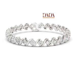 Premium Lab Grown Diamond S Link <b>Bracelet</b> for Women Elegant Tennis Style Fine Jewelry Wedding Bridal Gift - Product Image 3