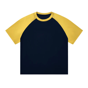 T-shirts à manches courtes raglan avec logo personnalisé, coupe ample, pour hommes et femmes, style streetwear, impression numérique DTF DTG, impression à l'écran - Product Image 5