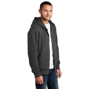 Sweat à capuche zippé pour homme, coupe ajustée, en mélange de coton doux, léger et confortable pour un usage quotidien - Product Image 1