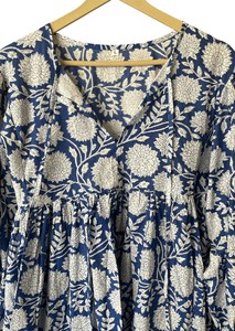 Robe longue 100 % coton pour femme, la plus vendue, faite à la main, style bohème décontracté, imprimé floral, douce, pour l'été et la plage, naturelle et ample - Product Image 3