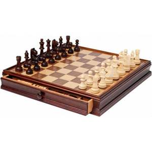 Jeu d'échecs magnétique en bois en gros avec rangement - Grand plateau d'échecs pliable en bois, jeu d'échecs international professionnel pour la maison - Product Image 1