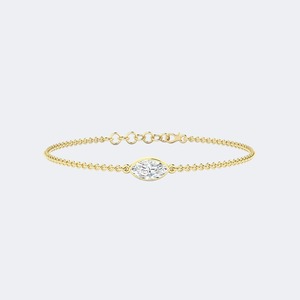 Luxury Oval Shape Lab Grown Diamond <b>Bracelet</b> 14K Gold Women 0.50CTW Certified EF Color VS VVS Purity Wedding Bangle Jewelry - Product Image 1