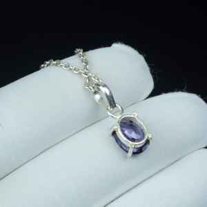 Colgante de Alejandrita Hecho a Mano con Cambio de Color, Plata de Ley 925, Joyería Vintage, Collar de Regalo - Product Image 2