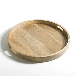 Bandeja de Almacenamiento Rectangular de Madera, Diseño Minimalista sin Acabado, de Una Sola Capa, para Servir Bebidas y Alimentos, Colección Hecha a Mano - Product Image 1