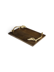 Bandeja de Servir de Madera de Mango Hecha a Mano de Primera Calidad Unicorn Handicrafts - Duradera, Fácil de Limpiar, Acabado Natural, Diseño Personalizado, para Catering - Product Image 5