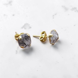 Pendientes de tuerca de diamante Herkimer certificados por terceros al por mayor para mujer, chapados en oro de 14K, con piedra preciosa de nacimiento en bruto, minimalistas, de primavera - Product Image 3