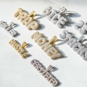 Collar con Colgante de Nombre Personalizado Estilo Hip Hop con Incrustaciones de Diamantes para Hombre, Cadena de Tenis de Plata de Ley 925 con Diamantes Moissanite de 6.50mm - Product Image 3