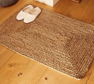 พรมและพรมเช็ดเท้าทรงสี่เหลี่ยมผืนผ้าสไตล์โมเดิร์น ทำจากปอกระเจา ทอด้วยเครื่องจักร เป็นมิตรกับสิ่งแวดล้อม ป้องกันการลื่นไถล ใช้ตกแต่งได้ - Product Image 4