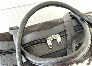 Bolsa de Viaje de Fin de Semana con Cierre de Cremallera, Estilo Moderno, con Pelo, Nueva Llegada, Buena Calidad, Estilo Personalizado, Bolsas de Piel de Vaca con Pelo - Product Image 5
