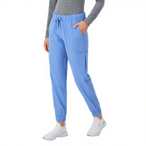 Pantalon de jogging droit en Spandex/Polyester pour femme, respirant, taille mi-haute élastique, décontracté, gris - Product Image 6