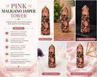 Obelisco de Jaspe, Torre de Cristal, Piedra Natural Pulida, Decoración para el Hogar, Forma de Pirámide, Pieza de Colección