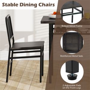 Set da Pranzo in 3 Pezzi Grigio e Nero con Design Salvaspazio per Appartamenti e Ville - Product Image 6