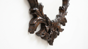 Miroir ovale en bois traditionnel fait main, écologique, luxueux, à suspendre au mur, cadre décoratif - Product Image 3