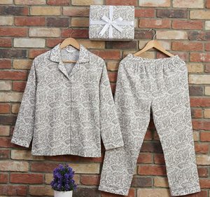 Pyjama indien en pur coton tissé à motifs floraux imprimés à la main, doux et thermique, idéal pour l'été et le printemps, cadeau parfait pour elle ou pour une demoiselle d'honneur - Product Image 5