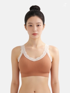 Bmama Sujetador deportivo inalámbrico sin costuras, sujetador de algodón elástico y transpirable para dormir, ropa deportiva cómoda, talla única S XL BR2601 - Product Image 1