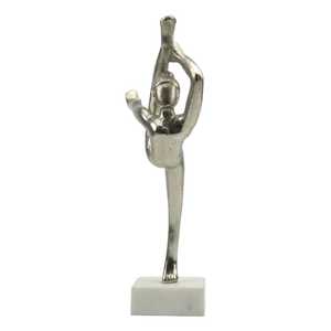 Jaffs Exports – Sculpture de ballerine en aluminium argenté, 32 cm H x 8 cm L x 16 cm P, faite à la main, moderne et écologique, pour la maison ou le bureau - Product Image 4